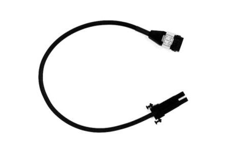 Motorkabel zwart met  werksteker (STAS), 30cm