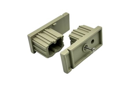 Einddoppen zijgeleider rolluiken groen RAL 6009